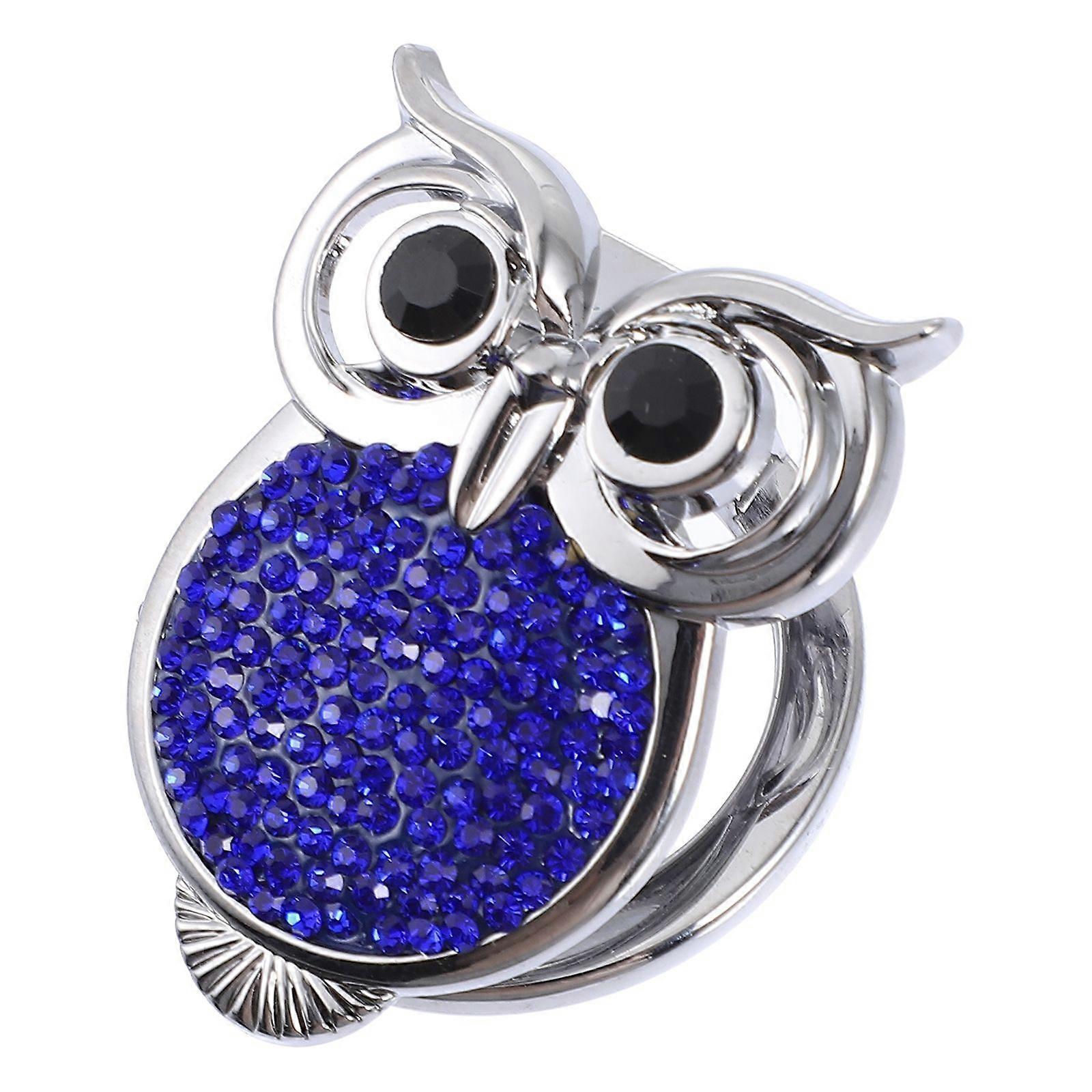 Car Ignition Button Cover Rhinestones Owl Shape Protect Car Ignition Button Bling 1Pack