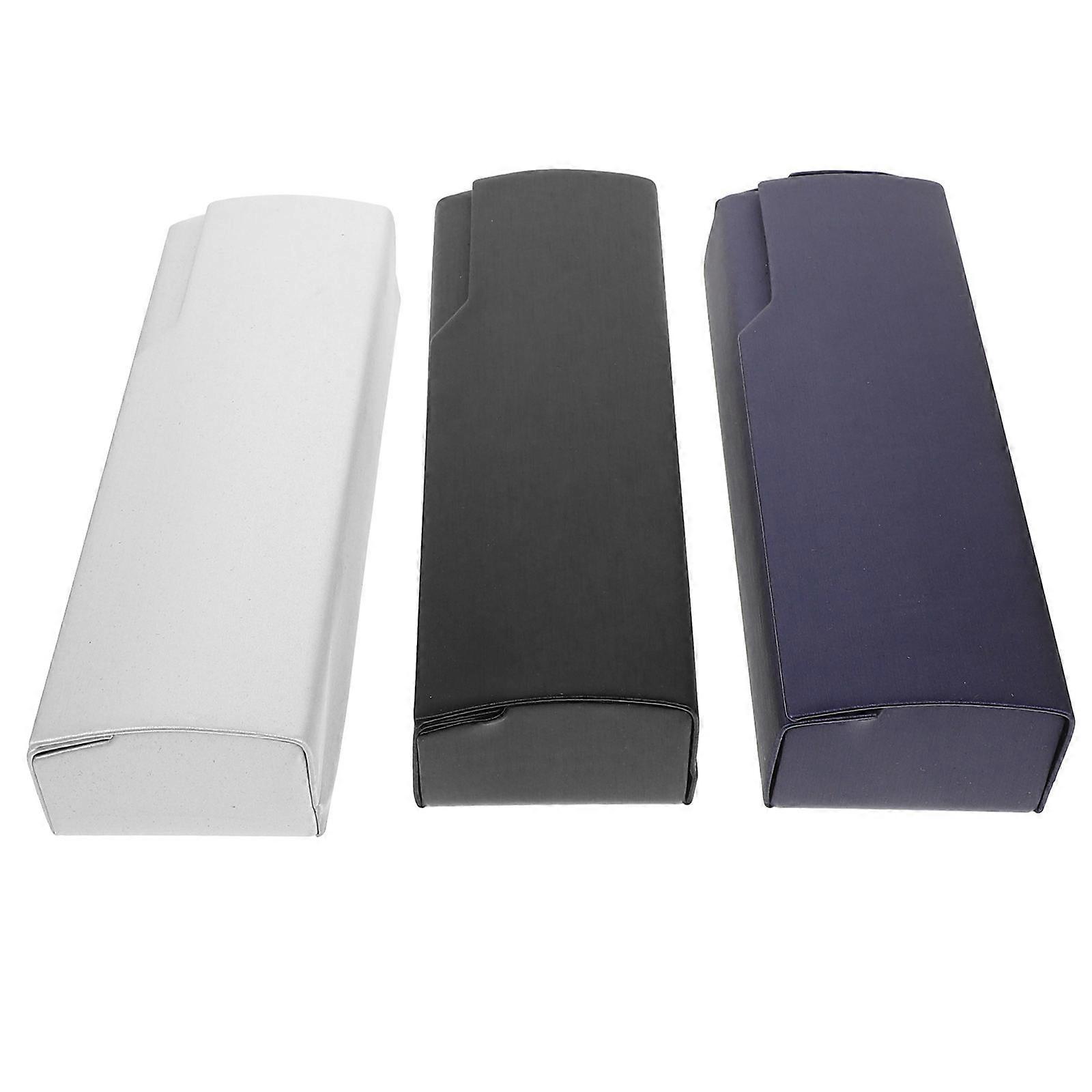Portable Glasses Cases in Assorted Color with Hard Shell Protection and Magnetic Lock Design 3Pcs