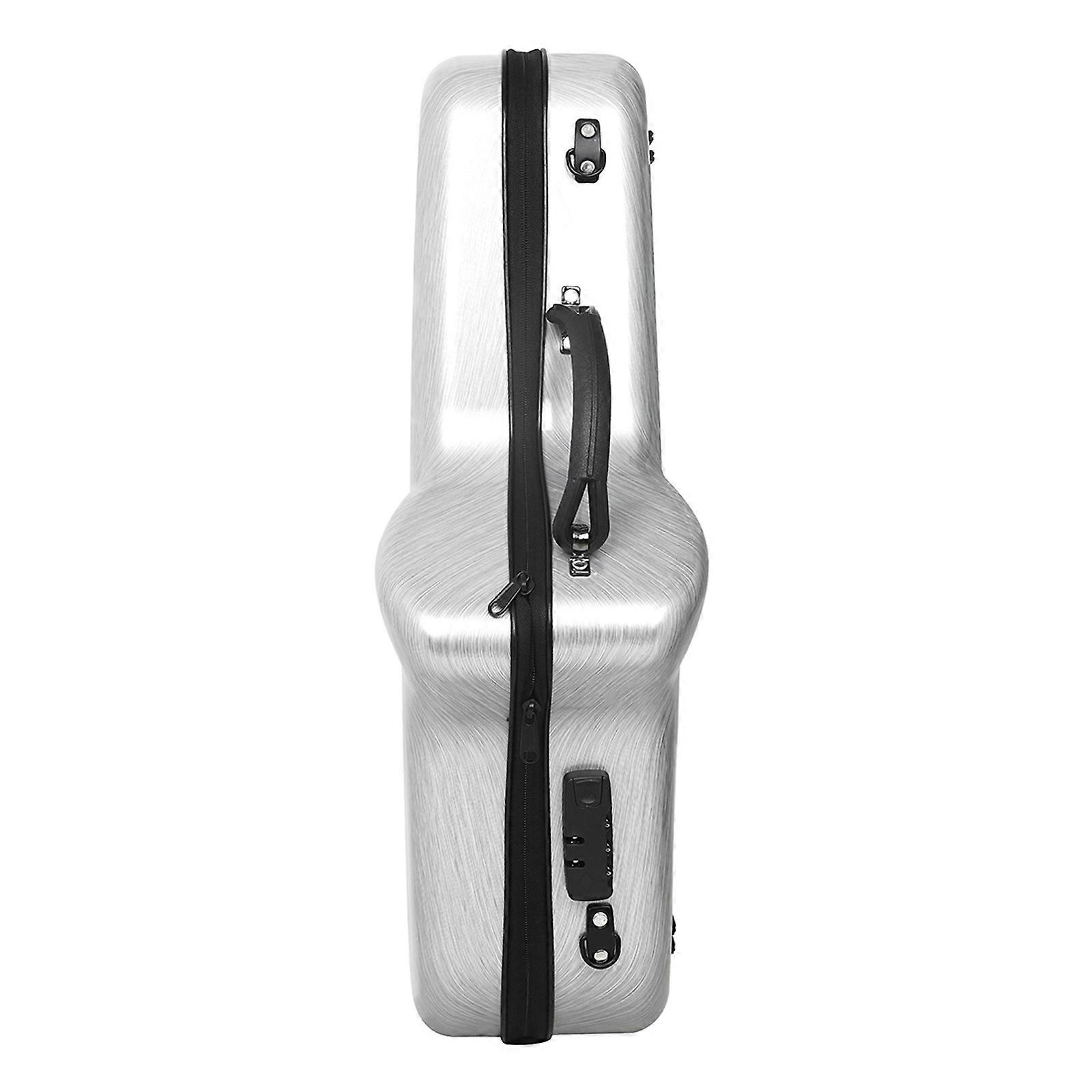 Saxophone Handheld Box with Adjustable Shoulder Strap Altos Saxophone Storage Case Waterproof Compression Resistant Box Silver