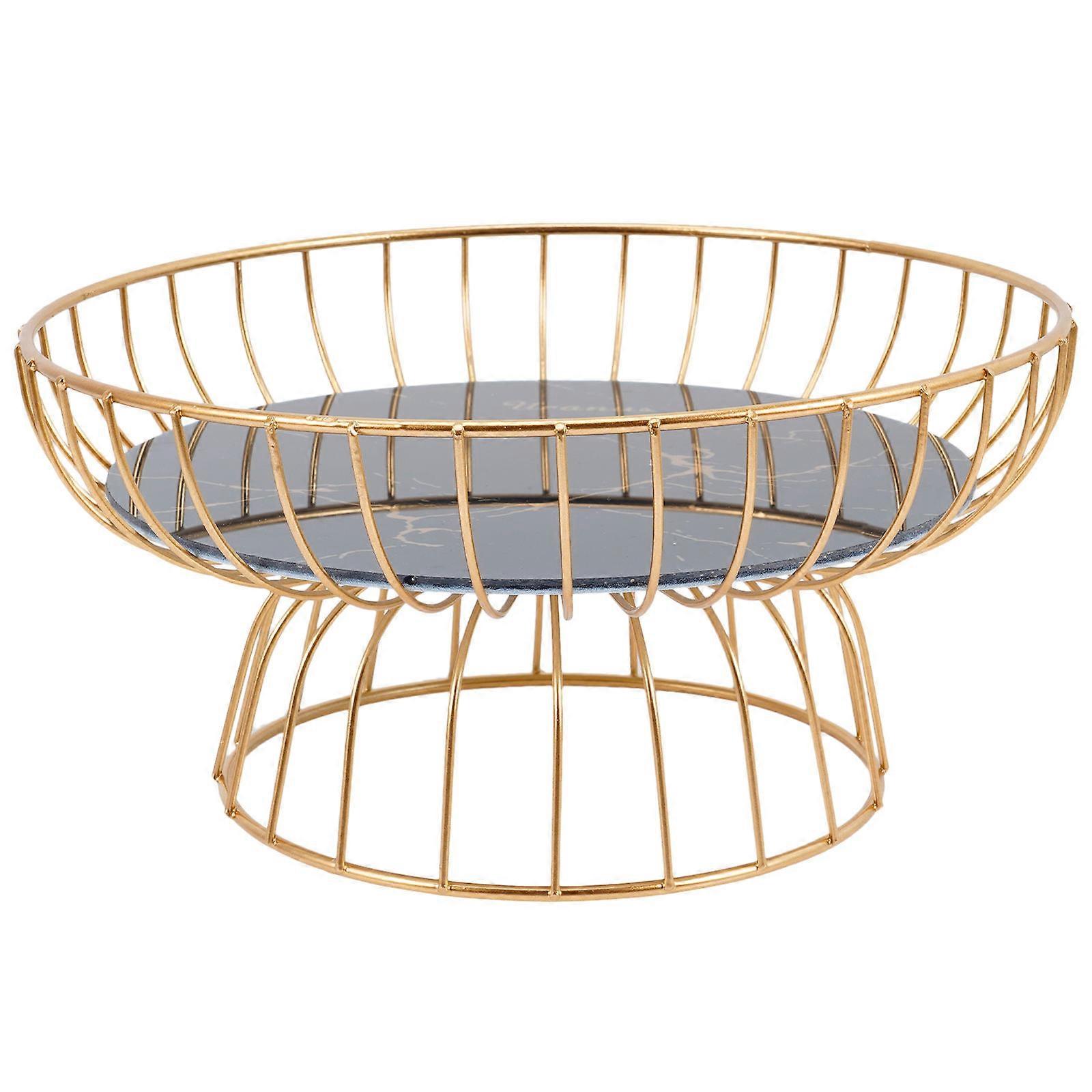 Multi Functional Iron Fruit Basket with Hollow Design, Kitchen Serving Tray for Vegetables and Snacks, Decorative Storage Container for Home, Hotel,
