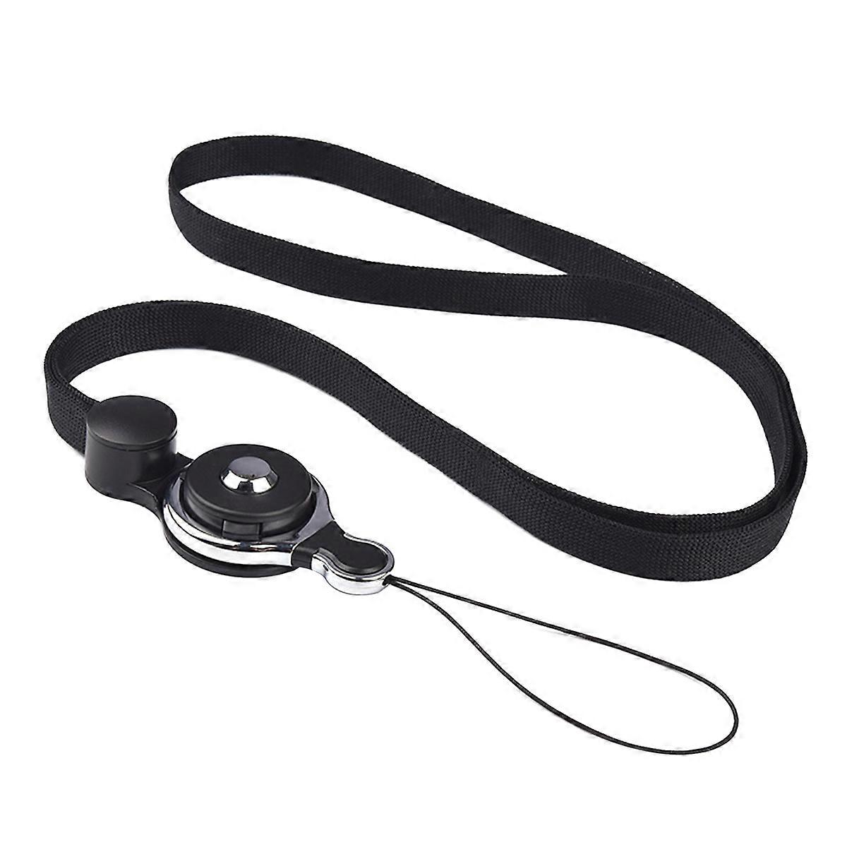 Long Phone Lanyard for Convenient Use Long Neck Strap Black