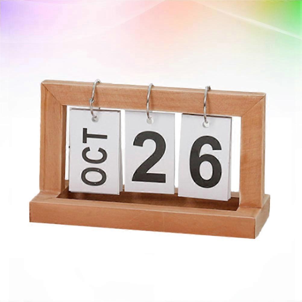 Desk Calendar Wood Color Nordic Minimalist Style Desktop Study Desk Friends Family Christmas 1Pack