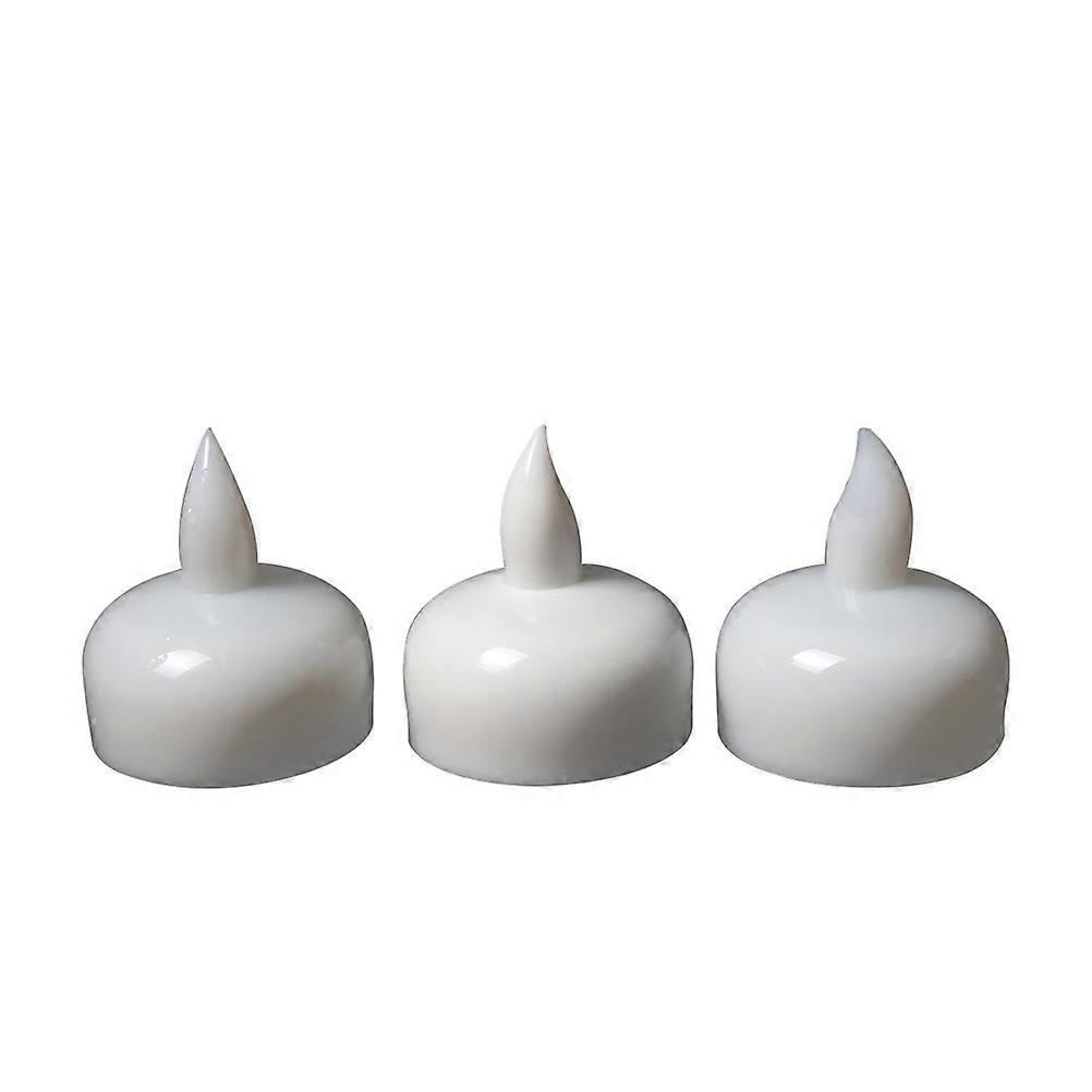 Decorative Waterproof Floating Candles LED for Spa Bath 6Pcs White
