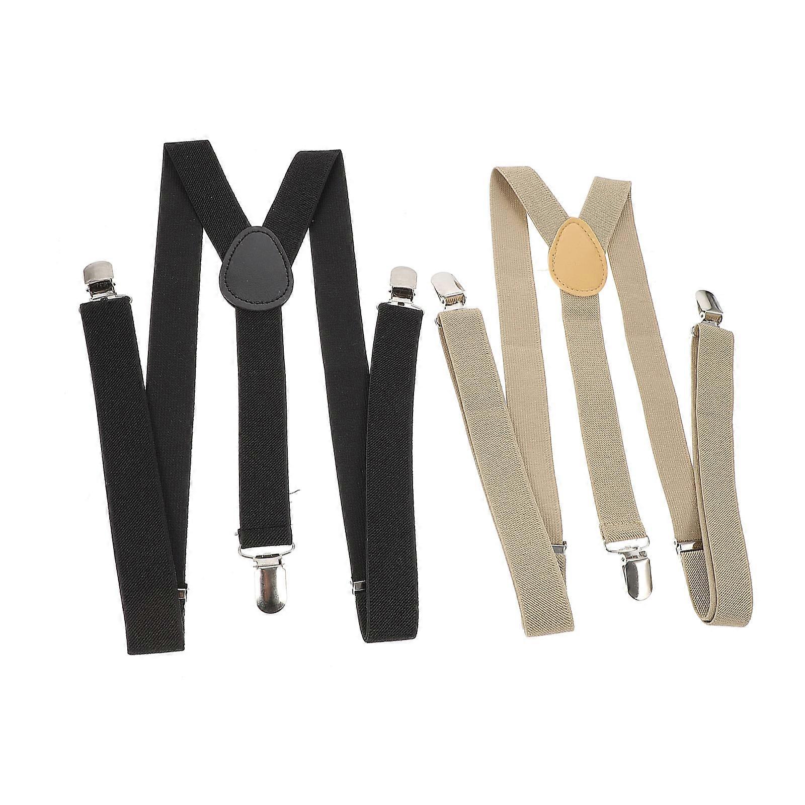 2pcs Unisex Y Back Adjustable Elastic Suspenders Durable Pant Suspenders For Everyday Wear Any Occasion