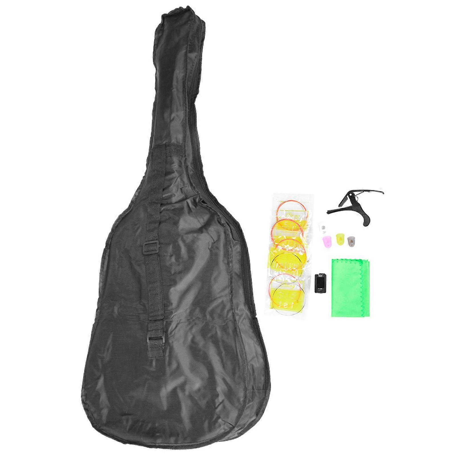 38in Acoustic Guitar Musical Instrument Set with Tuner Capo for Beginner
