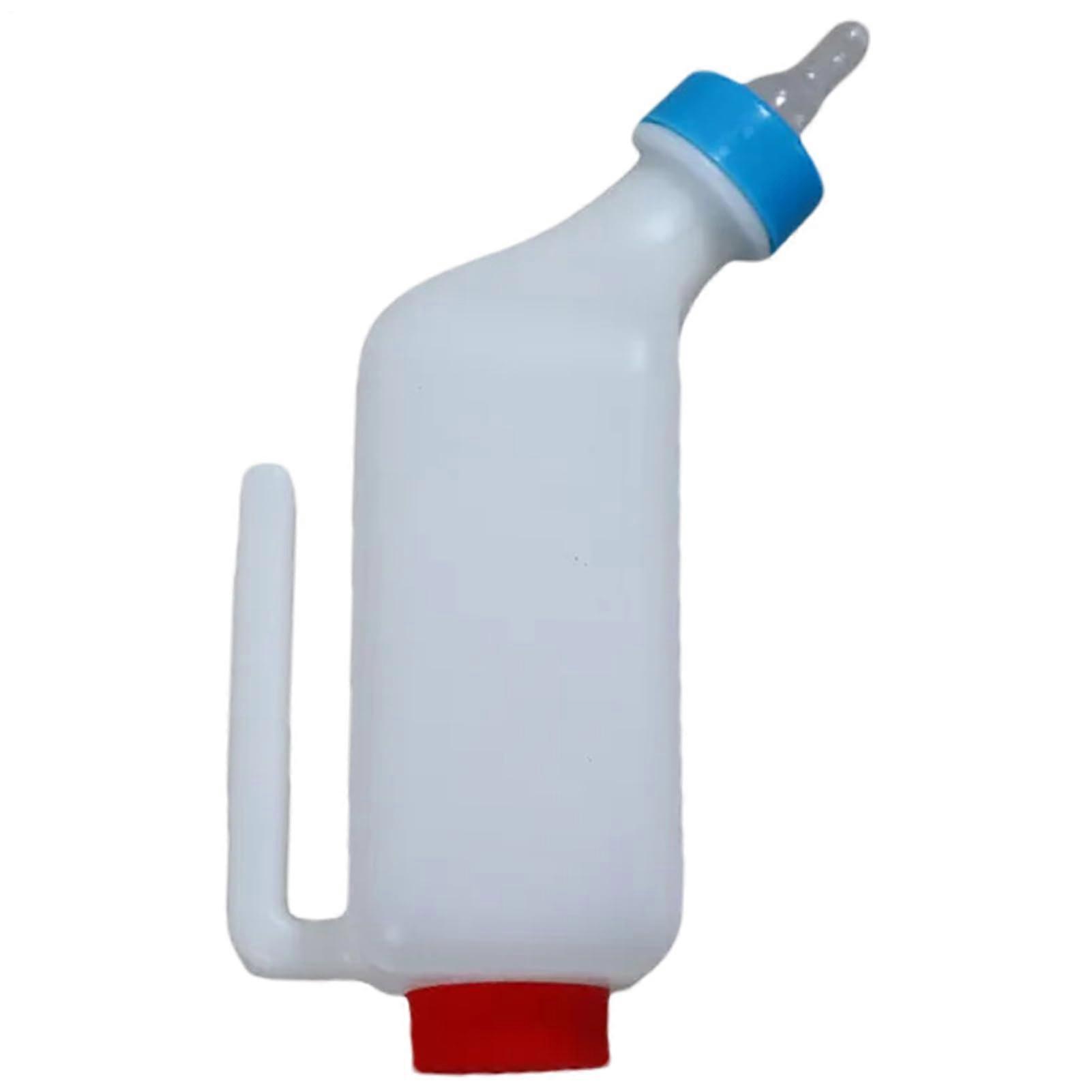 Lamb Bottle Milk Bottle, Goat Milk Bottle Breeding Bottle Milk Bottle with Teat and Handle Hanging Milk Dispenser with Clear Scale Lamb Feeding Bottle
