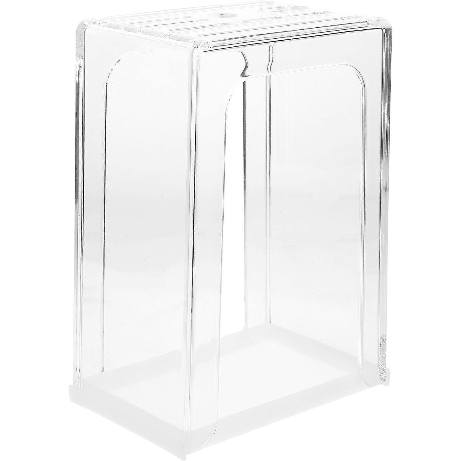 Utensil Rack Rectangular Shape Transparent Color Acrylic Material for Household Users Kitchen Utensils Organizer 1Pack