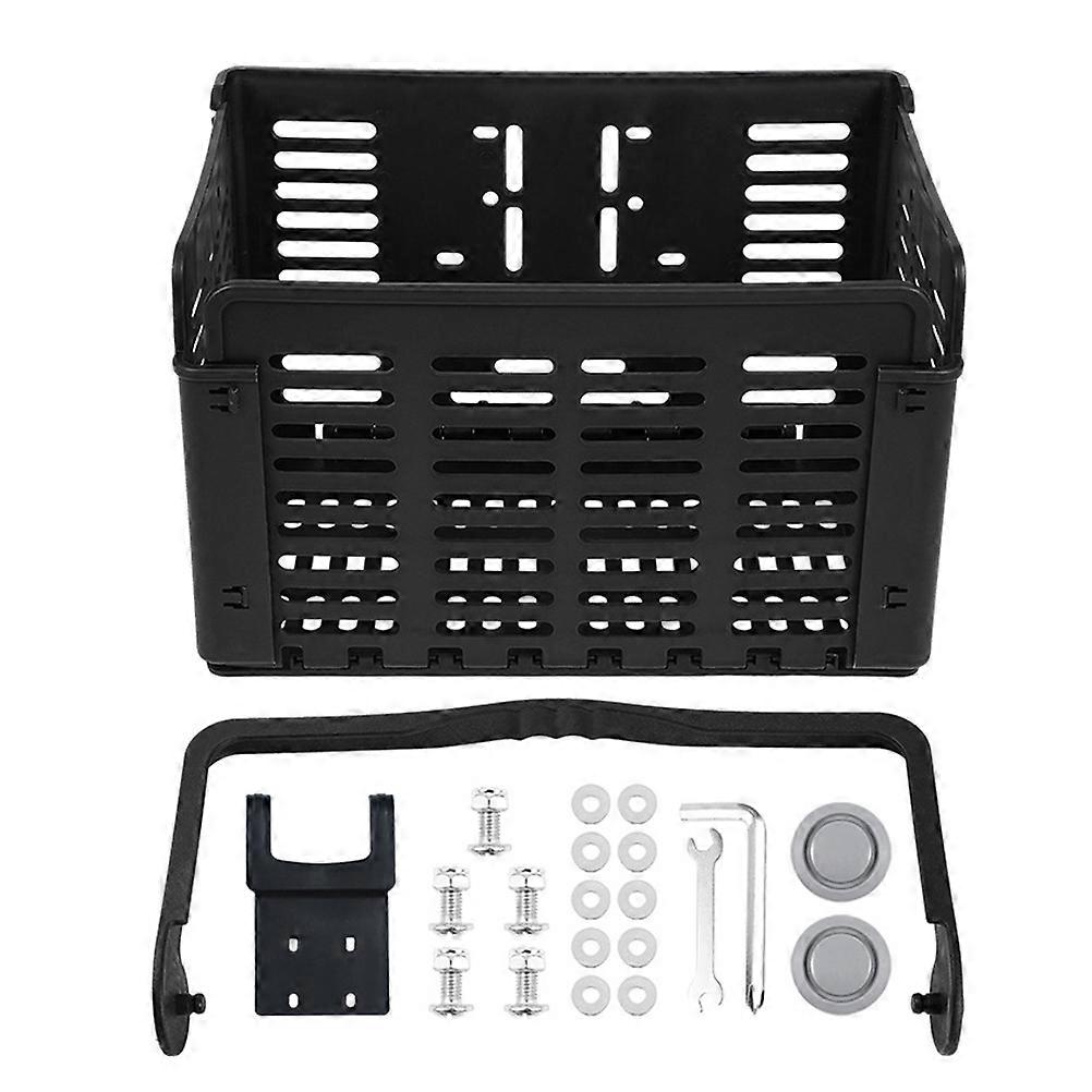 Bike Accessory Foldable Frame Basket PP Material Rectangular Shape Daily Use Travel 1Pack