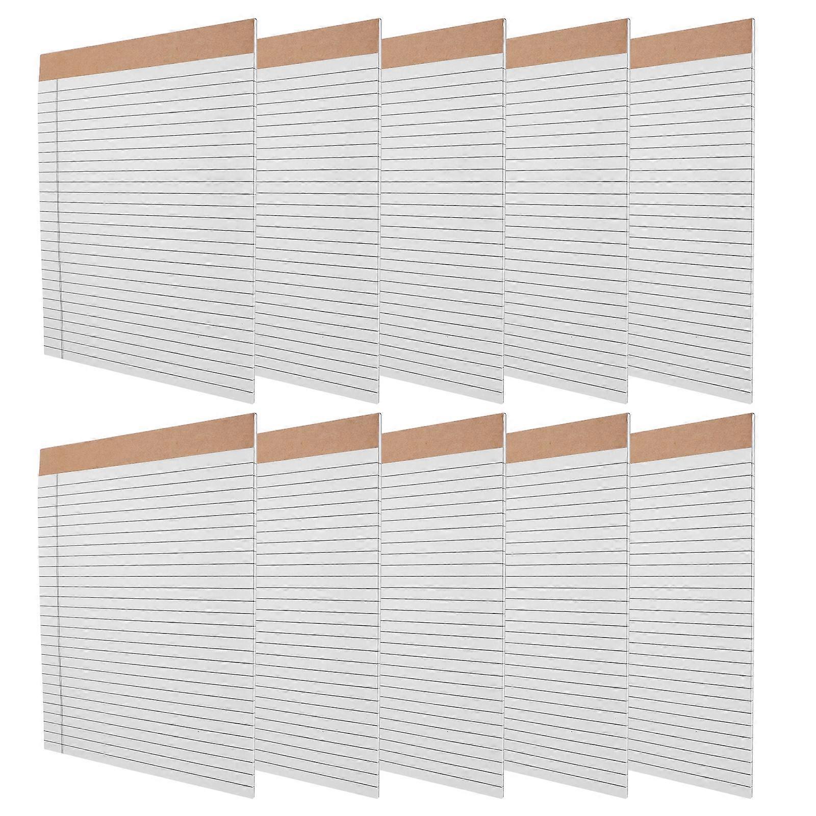 Writing Pads 10Pcs Tearable Legal Notepads For Note-Taking At Home School Office White Paper 30 Pages Double-Sided