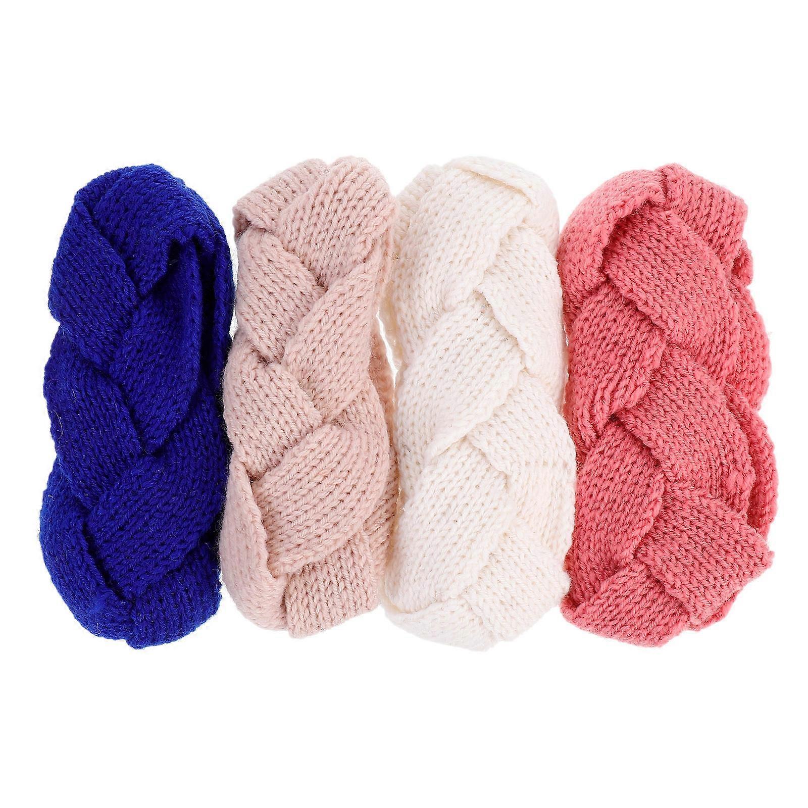 Assorted Color Crochet Hairbands 4Pcs Perfect For Women And Girls Winter Occasions Such As New Year And Anniversary Providing Warmth