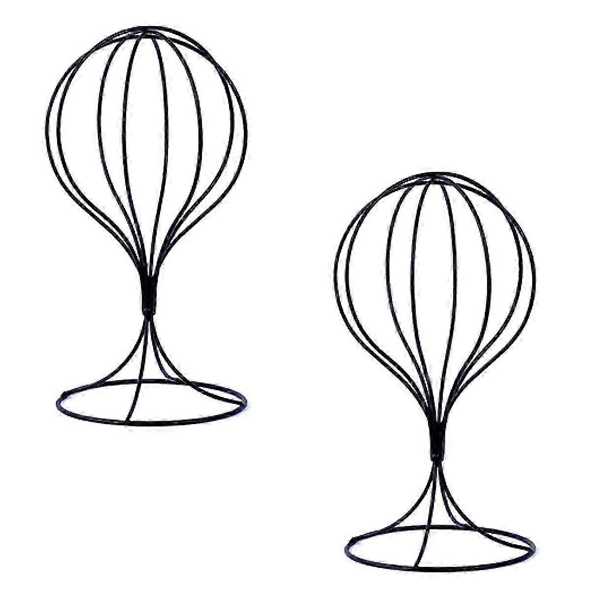 2Pcs Modern Metal Hat Stands Stable Cap Rack Wigs Holder