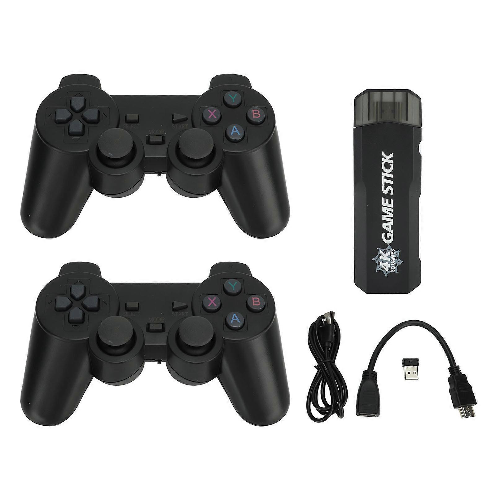 4K Video Game Console Various Games Wireless Joystick Gaming System for Double Players English 128G