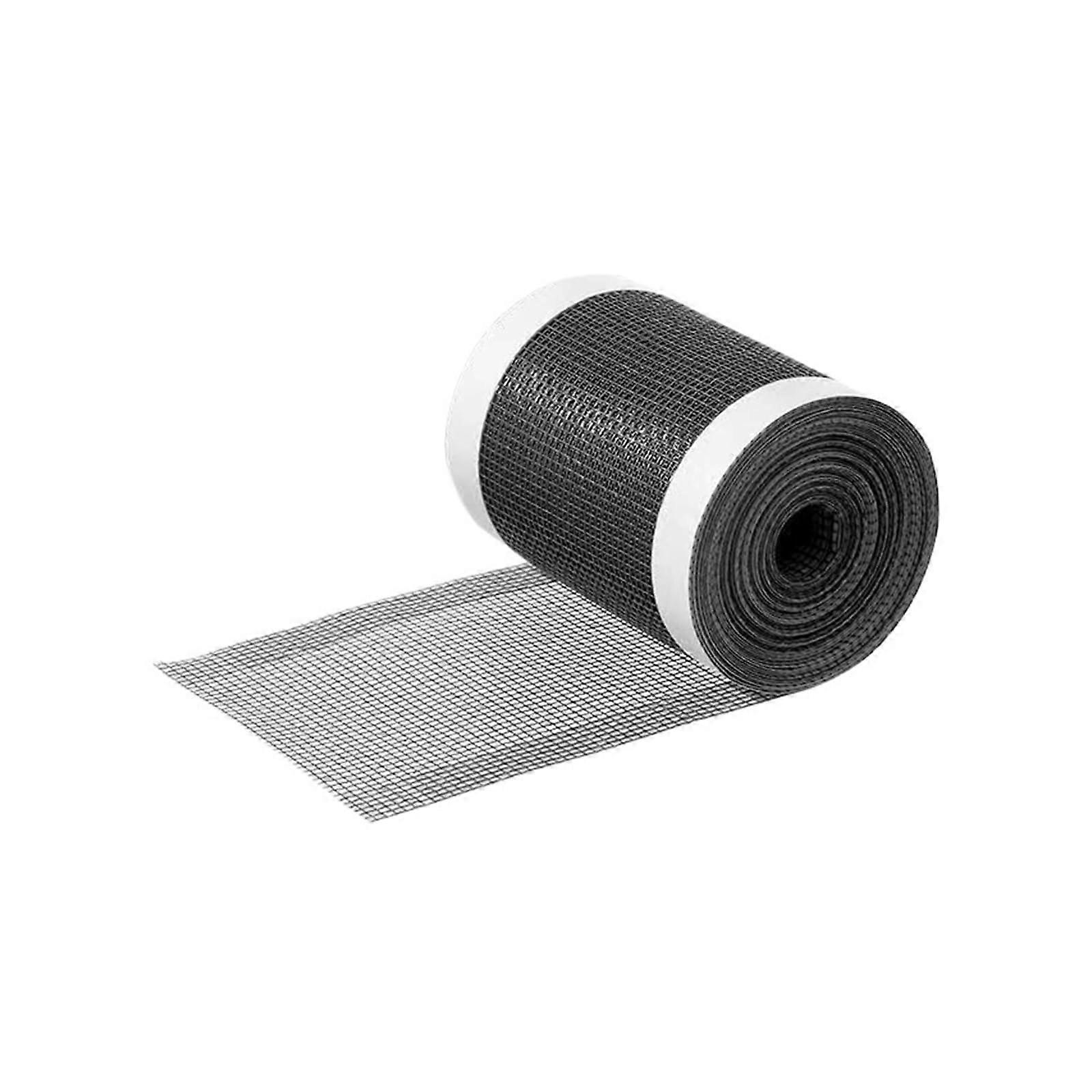 Self Adhesive Floor Drain Stickers for Hair Collection, 10cm x 5m Black Disposable Mesh Sink Strainer for Bathroom Drain