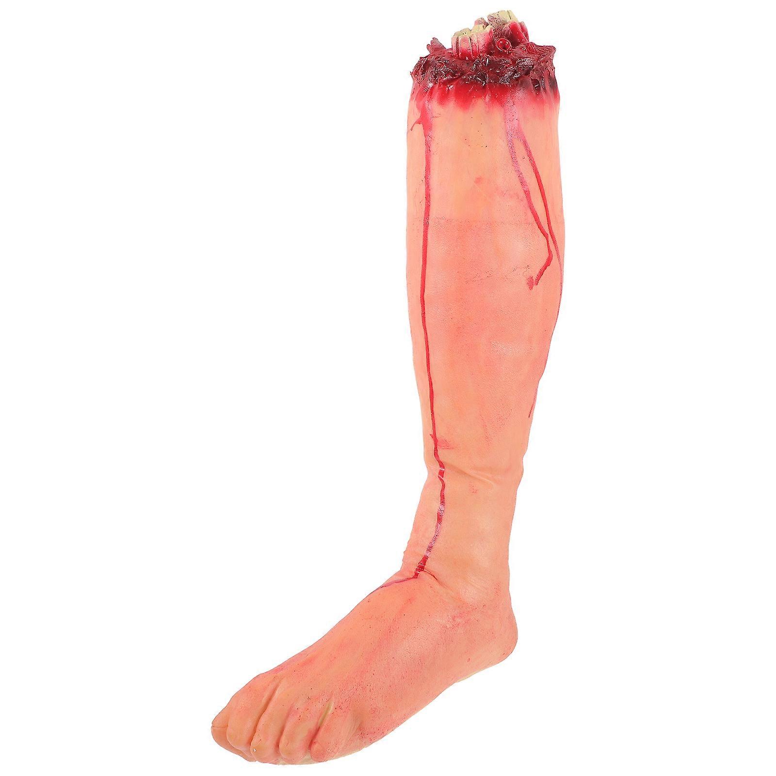 Halloween Party Decoration Prop Realistic Broken Foot Bone Shape Scare 1Pack