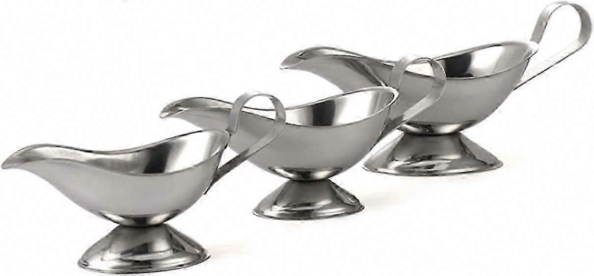 الفولاذ المقاوم للصدأ 3 أوقية المرق قارب عصير دلو طبق تحميص صلصة طبق 3 حزمة