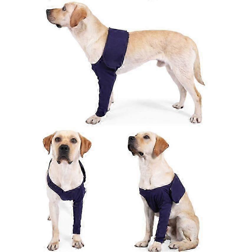 Costum de recuperare pentru câini, alternativă la guler conic, mânecă reglabilă pentru piciorul câinelui pentru puncte fierbinți, răni, protecție pentru prevenirea linsului cotului