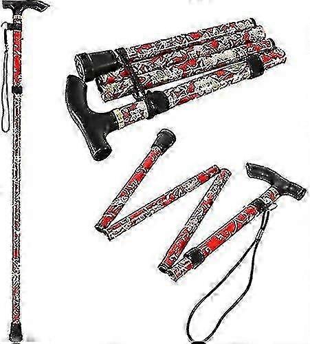 Walking Stick, Adjustable and Foldable Lightweight Comfortable Grip,Durable Walking Aid Mobility Aid