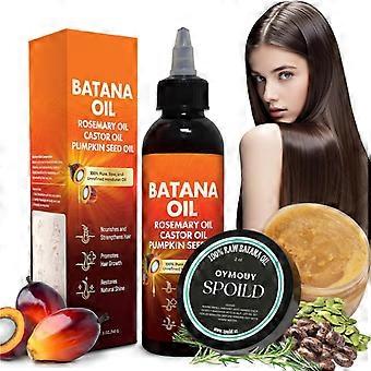 2 in 1 Batana Oil Hair Repair Kit, Batana Oil for Hair Growth, Strengthens the Roots, Nourishes, Revives Scalp, Repair Dry Damaged Hair, Deep Conditio