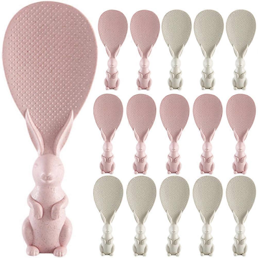 Versatile 24Pcs Non-Stick Rice Spoon Set With Cute Rabbit Shape Perfect For Family Meals And Kitchen Cooking