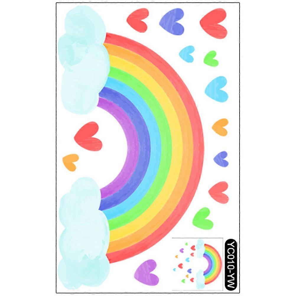 Glow In The Dark Luminous Wall Sticker Decorative Heart For Nursery .4×7.5 Inches 1Set