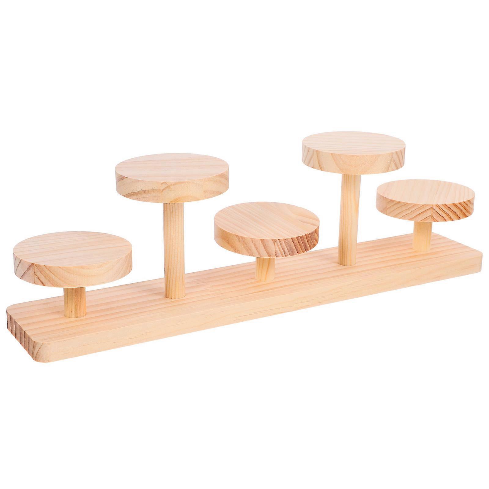 Jewelry Display Wooden Stand Jewelry Watch Display Base Multi-layer Structure Adults Use 1Pcs