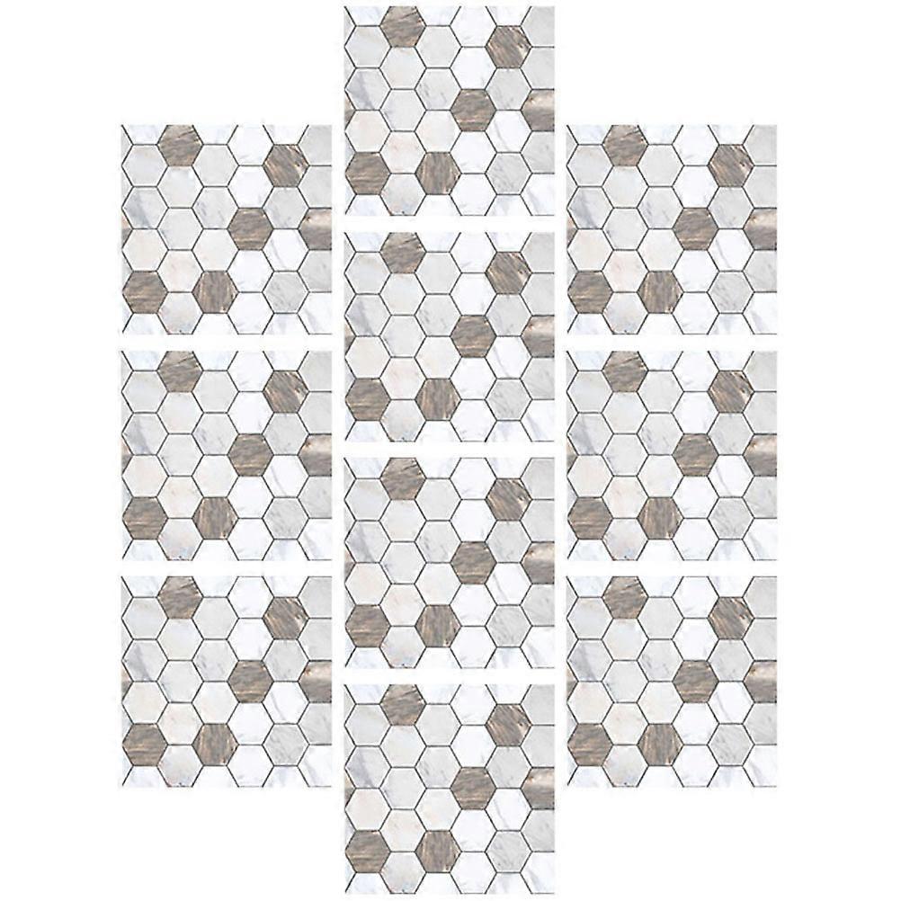 Simulated Tile Decals Suitable For Homeowners And Decorators Featuring Simple And Elegant Style In Light Grey For Various Occasions In 10 Pcs