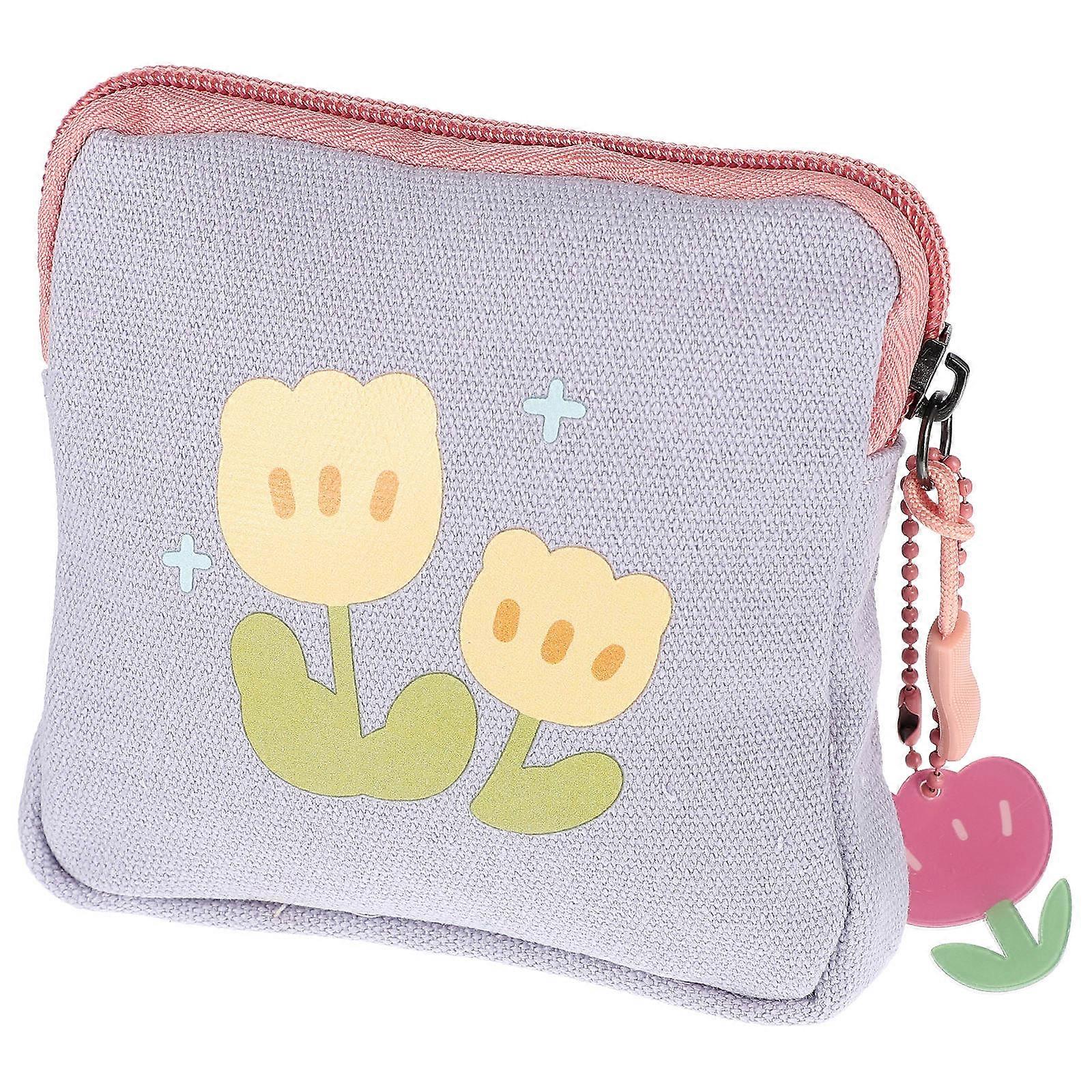 Floral Portable Sanitary Napkin Storage Bag for Compact Period Essentials – Ideal for School, Travel & Daily Use