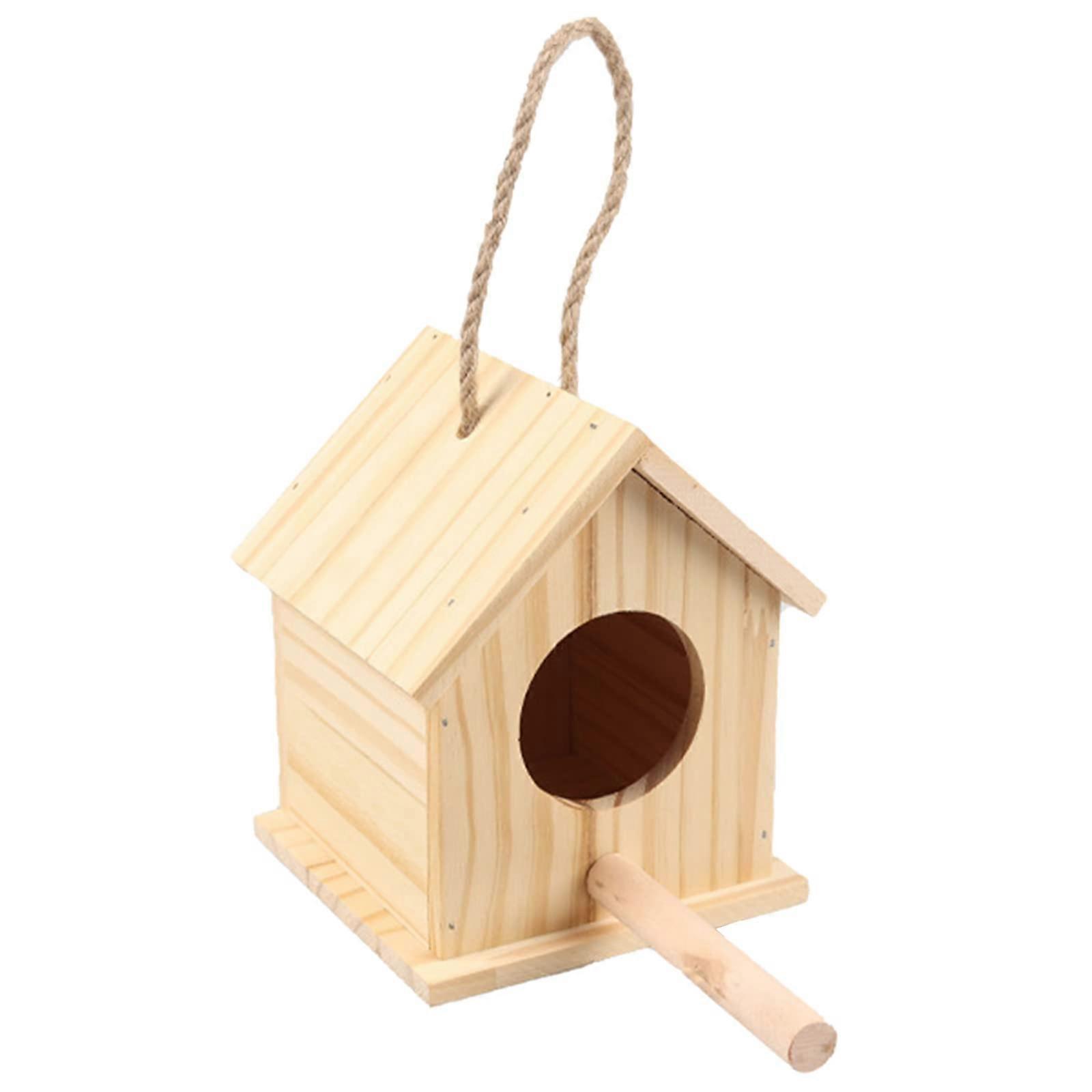 Bird Nesting House for Cage Parakeets Nesting Box Bedding Parrot Breeding Box Wooden Bird House Pet Bird Nest
