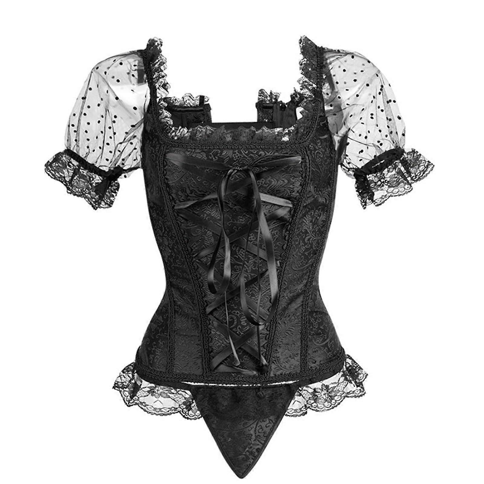 Red Vampire Corset Underbust F Black XXL
