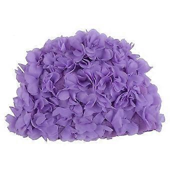 Bonnet de bain femmes Floral élastique respirant Rembourrage chapeau de bain Séchage rapide pour cheveux longs
