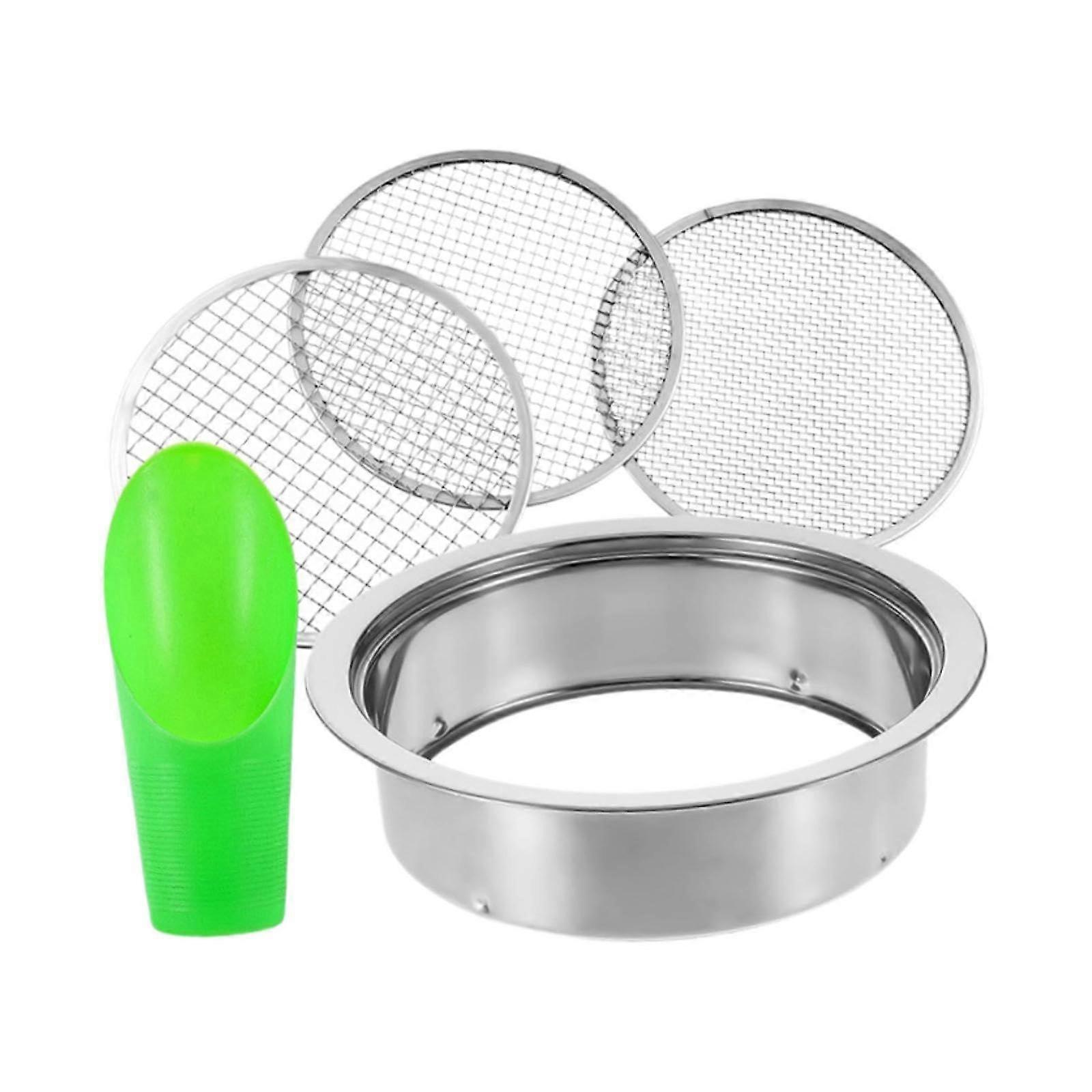 Soil Strainer Set, Portable Fine Mesh Garden Strainer Tool, Durable Dirt Strainer, Style B, 12-Inch Size