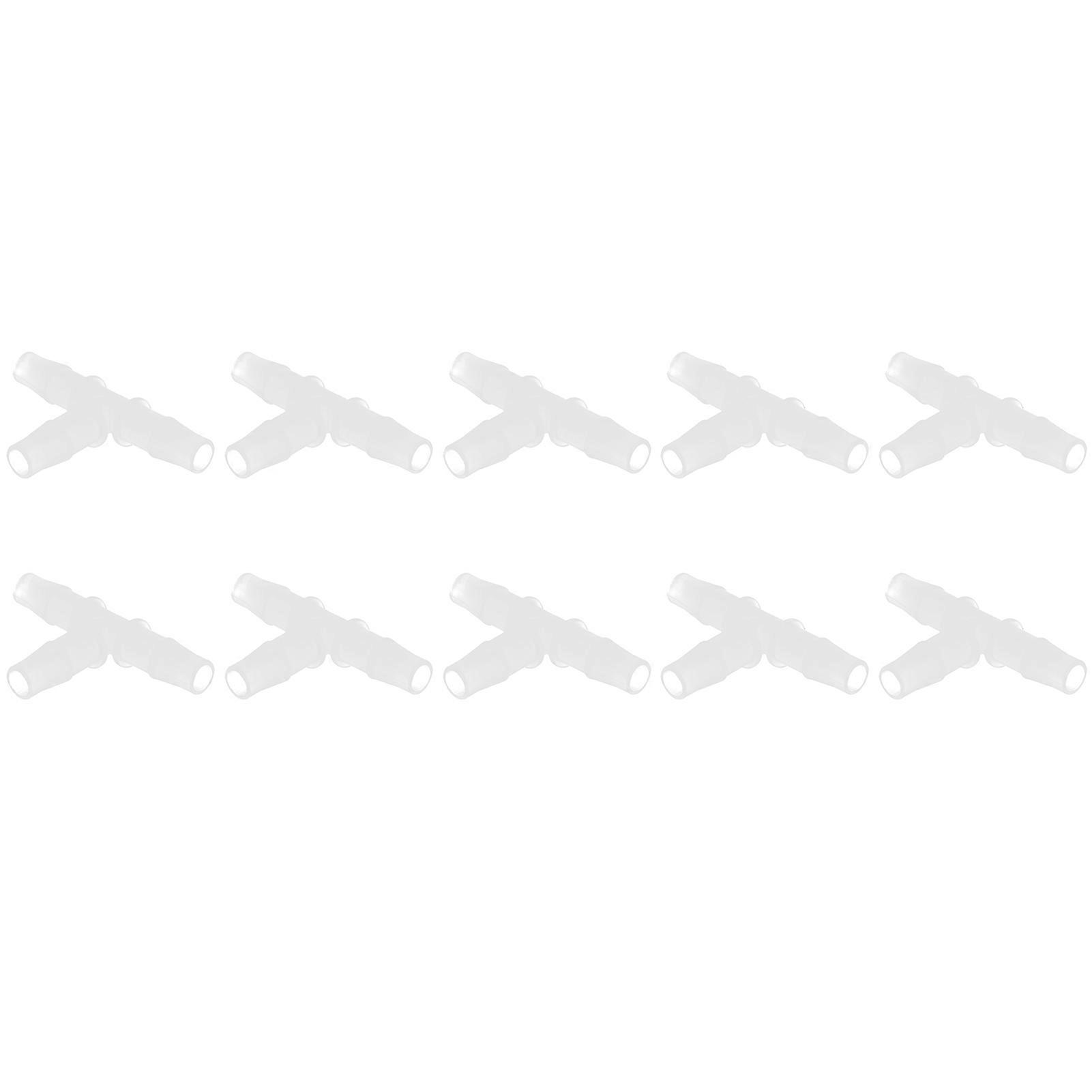 10Pcs 3 Way Plastic Fitting Pressure Temperature Proof T Shaped Tee Barb Fitting