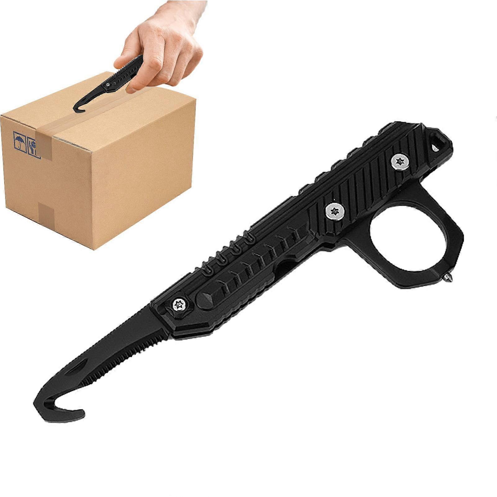 Box Opening Tools, Multipurpose Serrated Hook Cutter, Pocket-Size Parcel Slicing Knife, Efficient Cutter for Packages