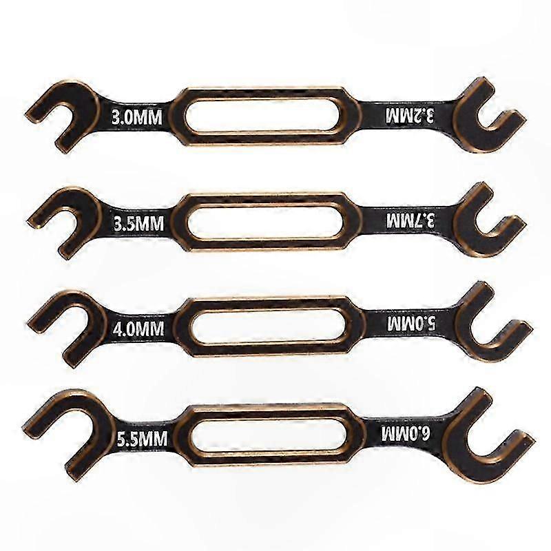 4Pcs Double End Universal Wrench Set 3-6mm for RC Car AxialSCX10 Replacement Tool
