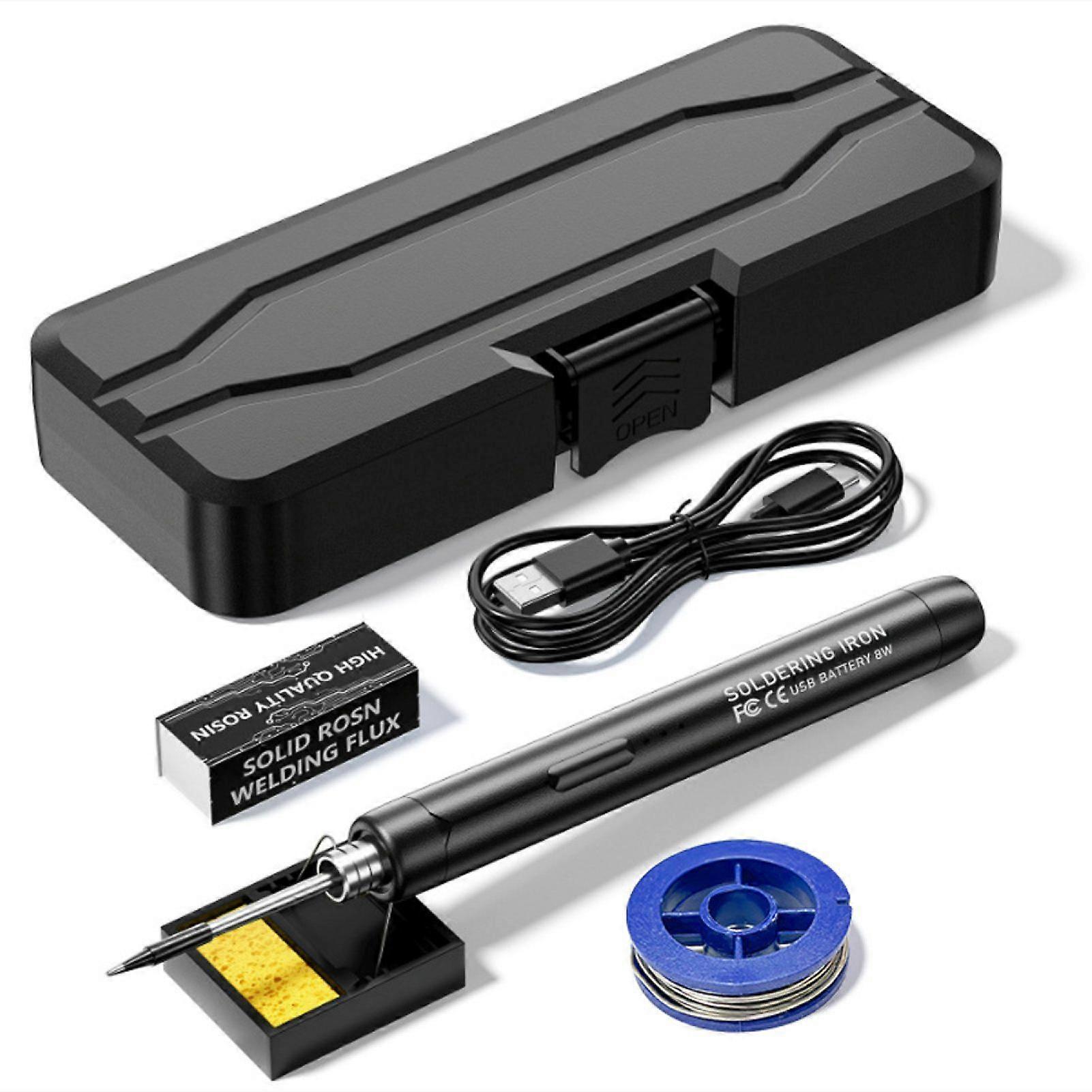 USB Portable Intelligent Electric Soldering Iron Multifunctional Soldering Welding Pen with 300-450 Temperature Adjustment Function for Soldering Repa