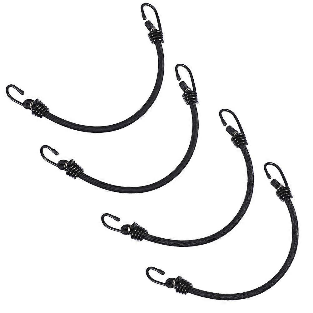 4pcs Heavy Duty Elastic Bungee Cords with Hooks for Bike, Motorcycle, Truck, Tent, and Luggage Binding – Durable Fixed Straps for Fastening