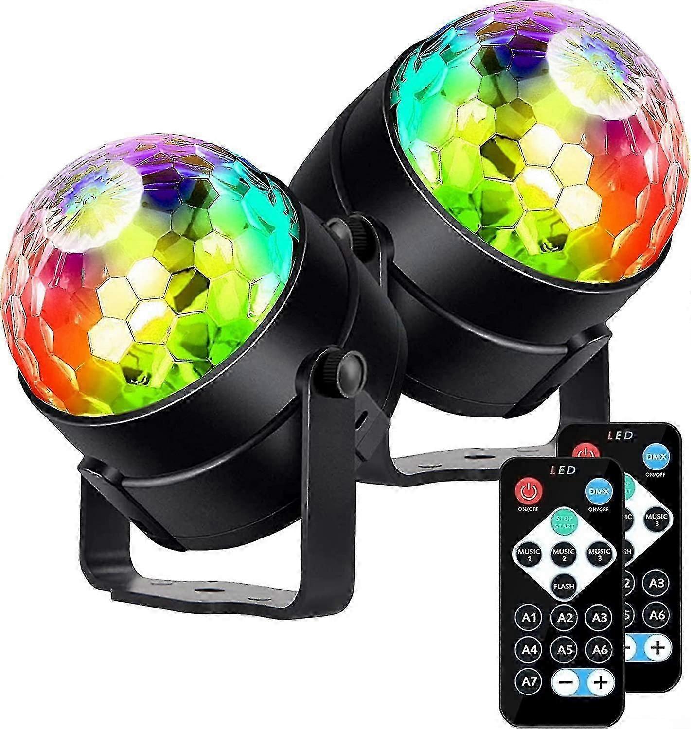 ديسكو الكرة ديسكو أضواء 2 حزمة, حزب ضوء المرحلة مصباح ديسكو الإضاءة العارض بقعة تأثير المرحلة التحكم عن بعد, لعيد الميلاد, أطفال, حزب, بار, بير