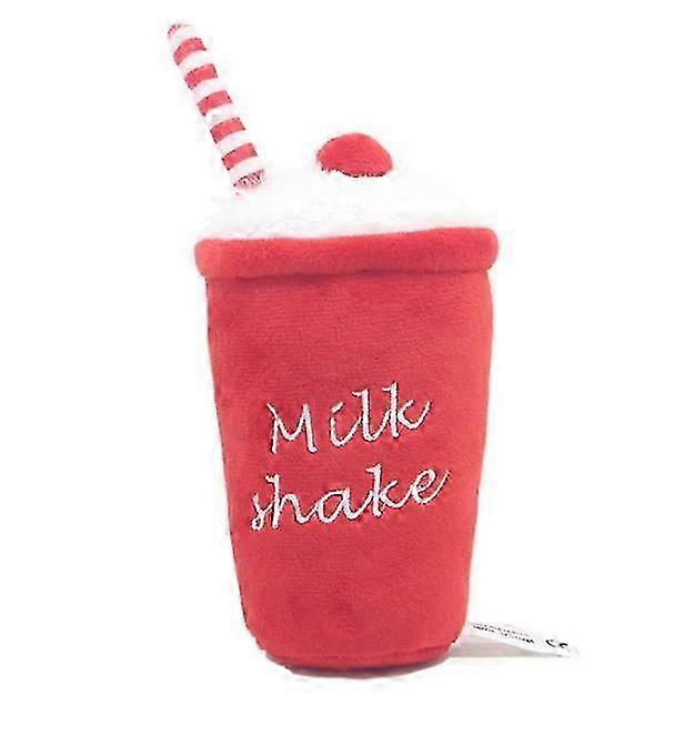 Hamburger, French fries, milkshake cup, pet plush toy, sounding toy