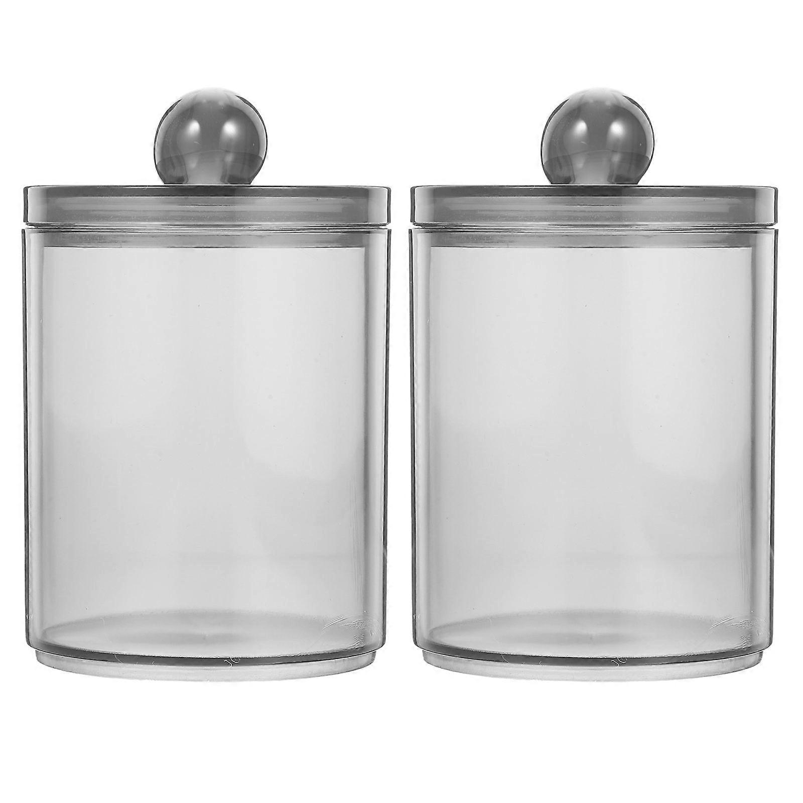 Here's a refined and engaging product description for your **Clear Cotton Swab Holder with Lid**:
### **2pcs Clear Cotton Swab Holders with