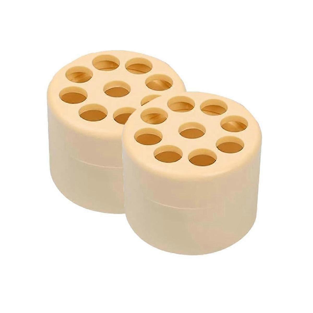 Spiral Ikebana Stem Holder, Reusable Floral Grid for Vase, Bloom Shaper for Flowers (S/Beige-Yellow)