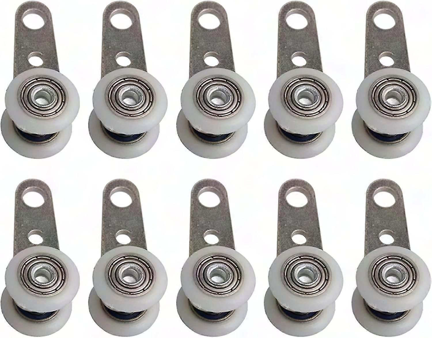 Bqlzr 10pcs Window Rollers for Bay Windows & Sliding Doors - Metal & Plastic Wheels 4.5x1.9cm