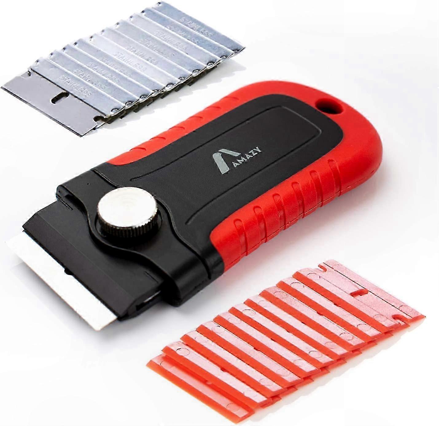 Ceramic Cooktop Scraper with Handle and 20 Blades for Stove Cleaning