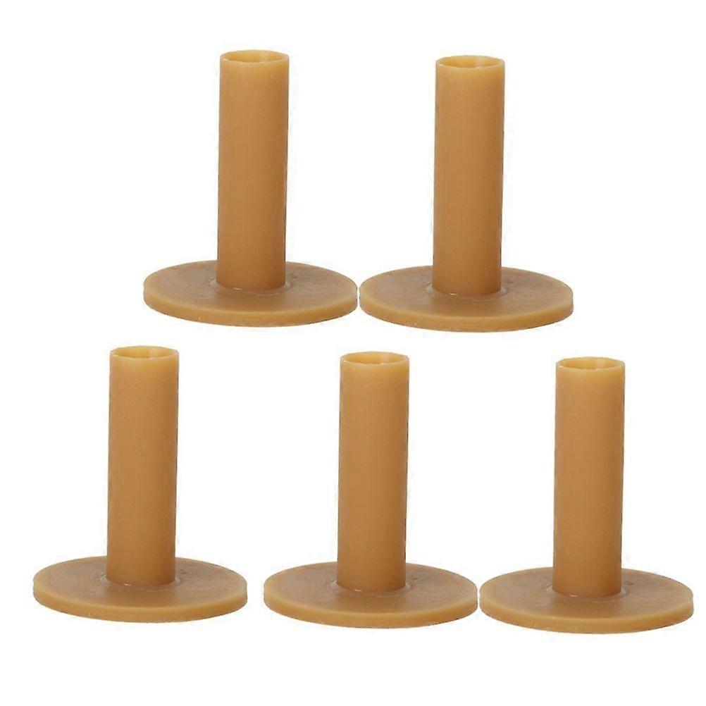 5pcs 80mm Rubber Tees (Coffee)