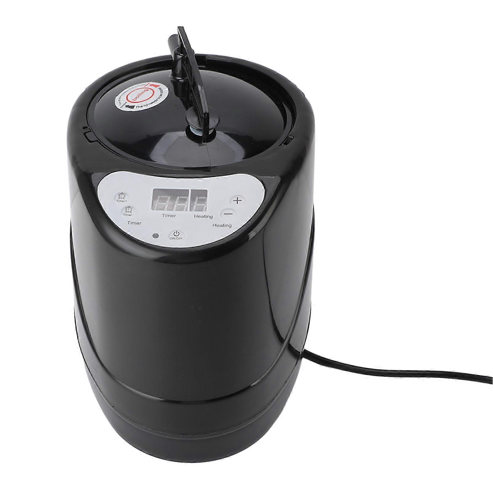 2L Black Sauna Steam Machine, 19x24x23cm, Remote Control