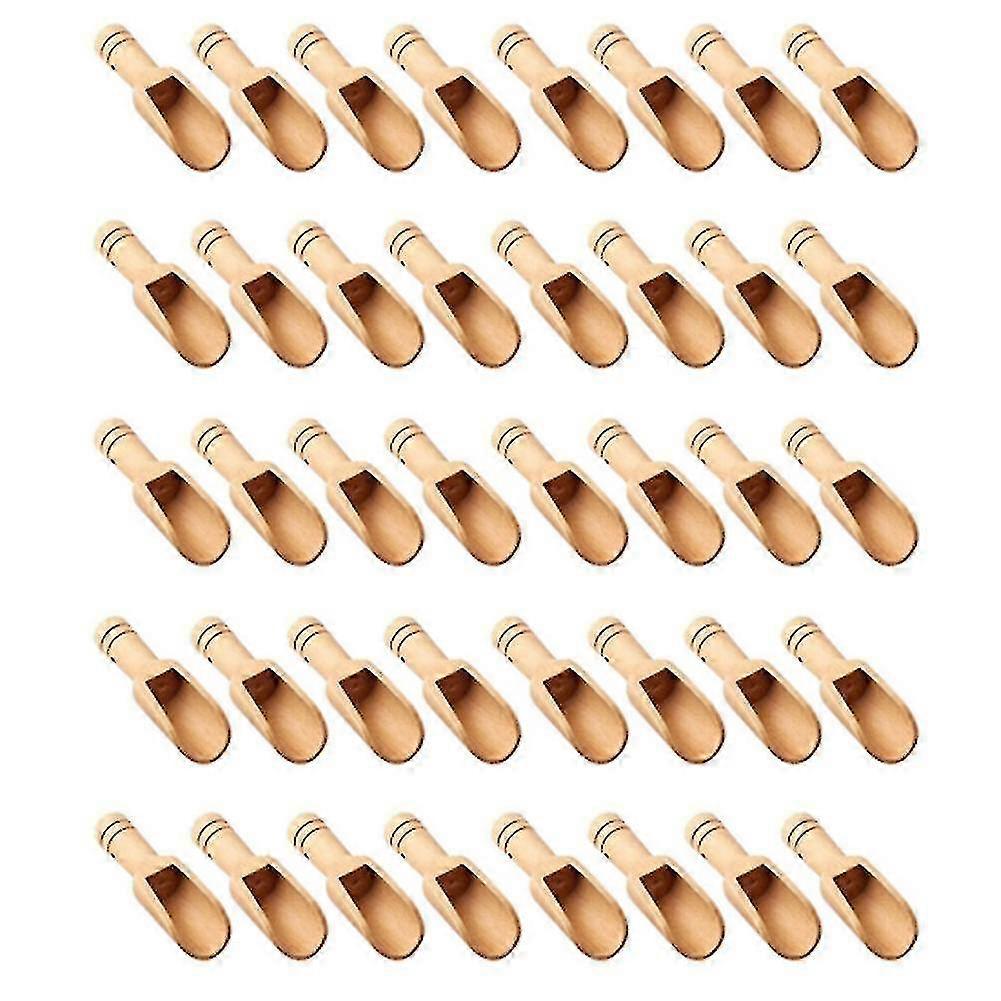 Wooden spoons, 40 pieces, approximately 2.4×7.8cm in size, suitable for babies