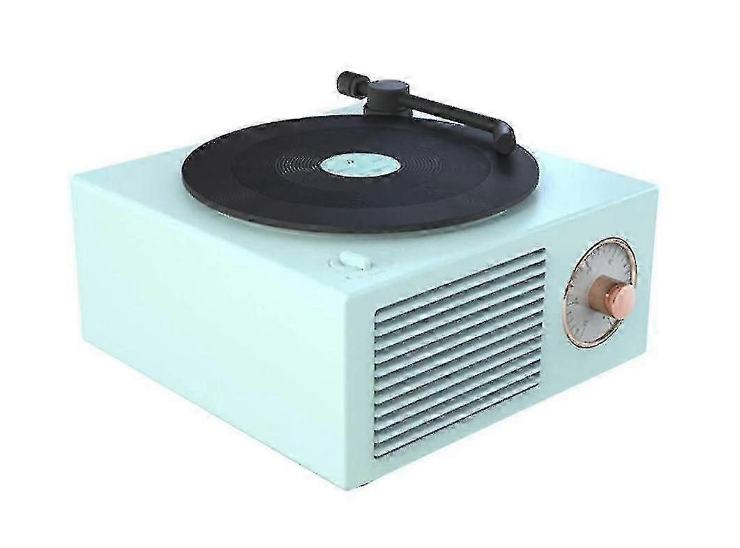Bluetooth Wireless Speaker, Retro Vinyl Record Cd Style Player.Blue