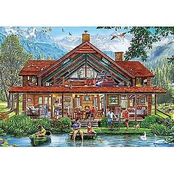 300/500/1000 Peça EZ Grip Jigsaw Puzzle para adultos, família, ou crianças - Camping Lodge