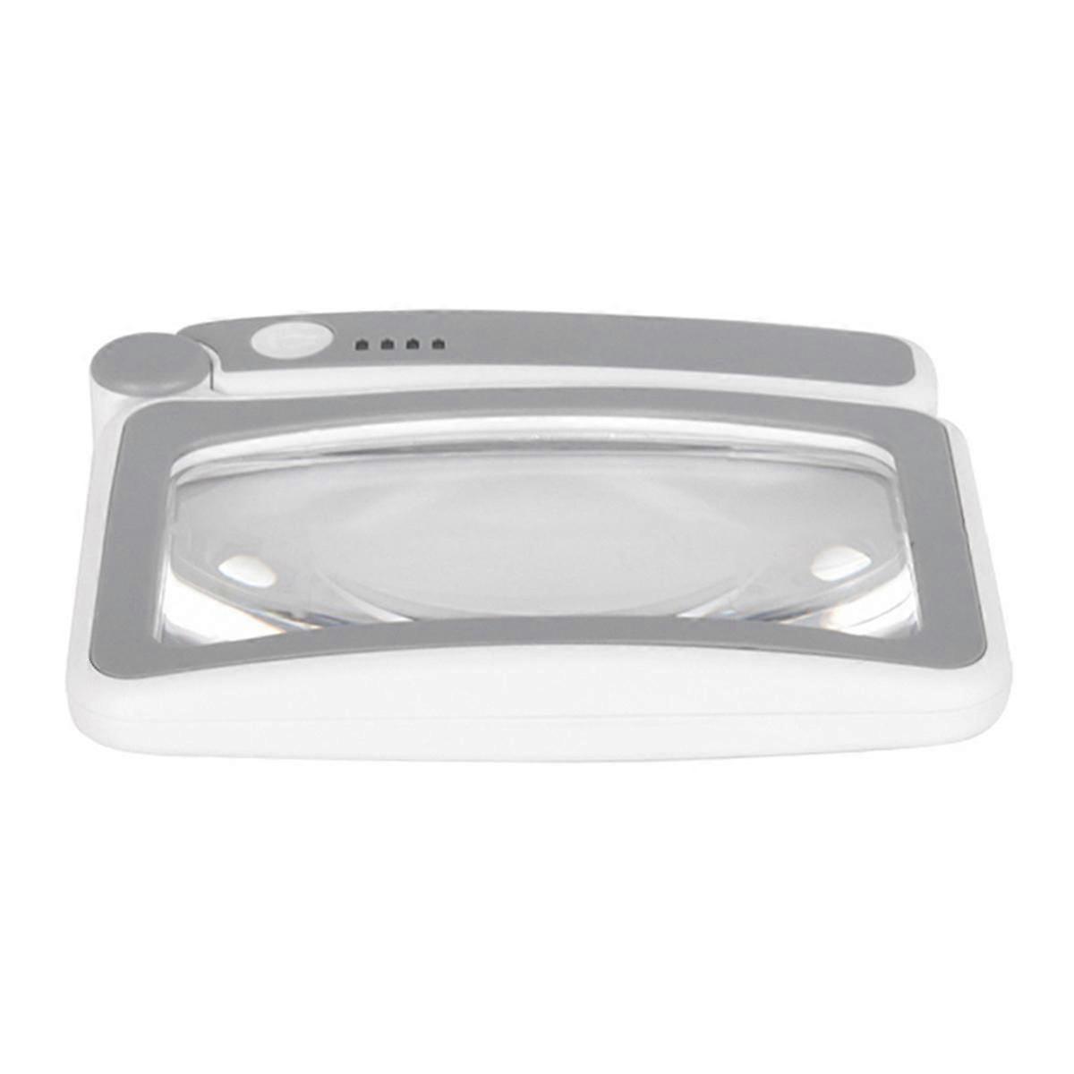Lighted Magnifier for Close Work Reading 3.5X Folding Handheld LED Illuminated Rectangular Magnifie