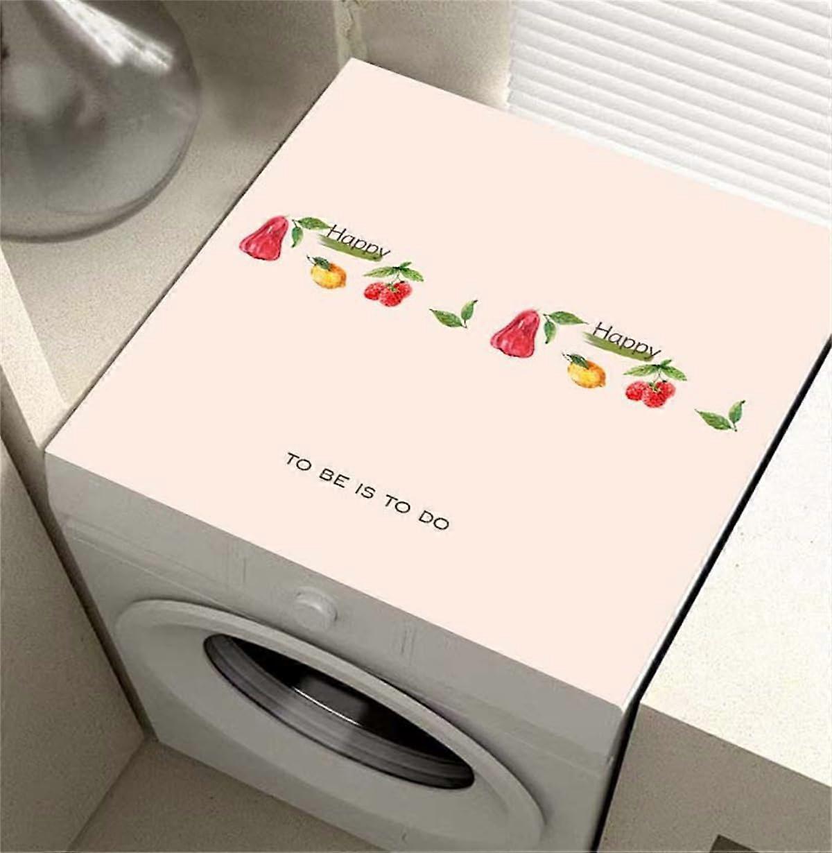 Washer And Dryer Protector Pattern Absorbent QuickDry Silicone Mat 60x60cm AntiSlip DustProof Fruits Pattern