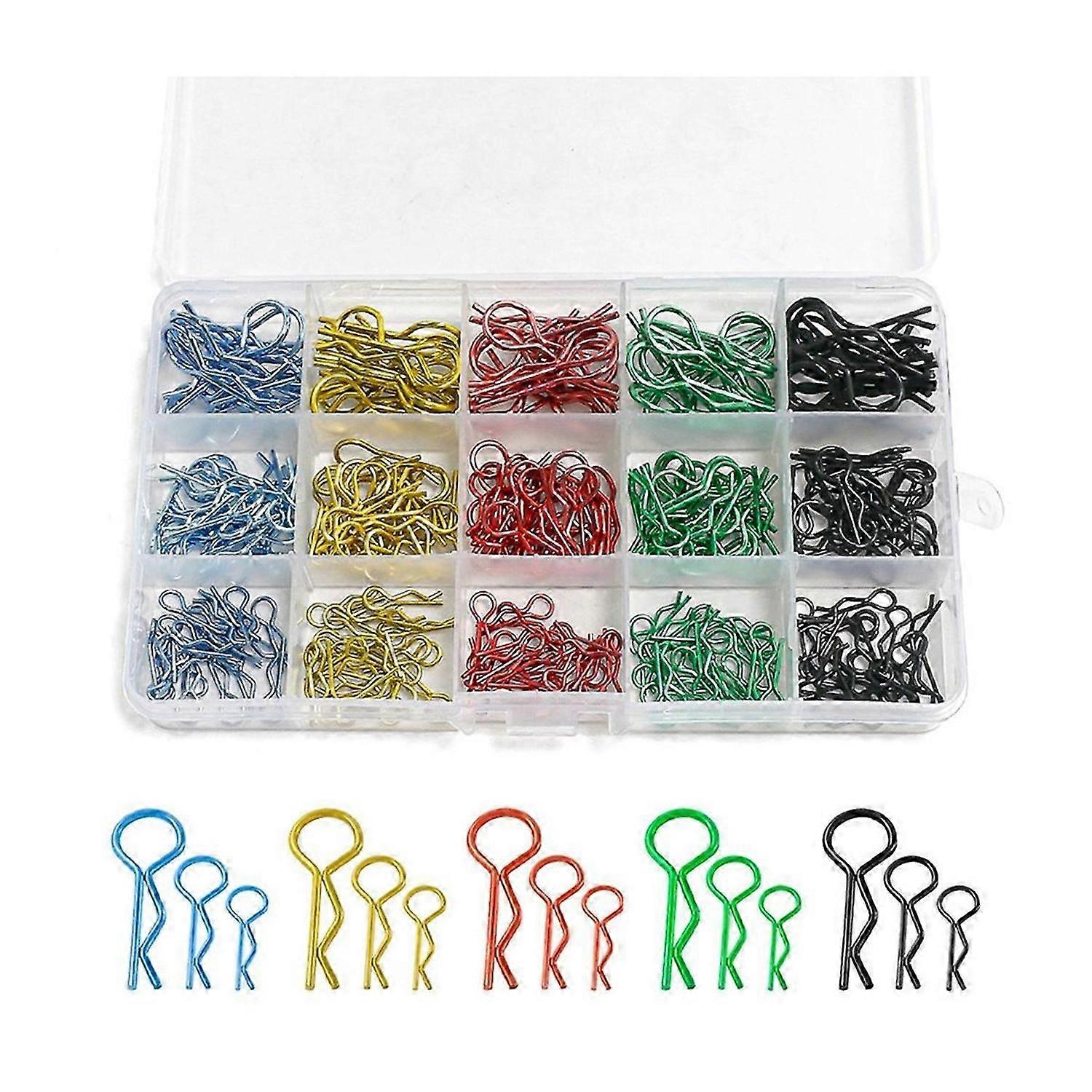 260PCS 1/8 1/10 1/16 RC Car Body Shell R Clips Bodyshell